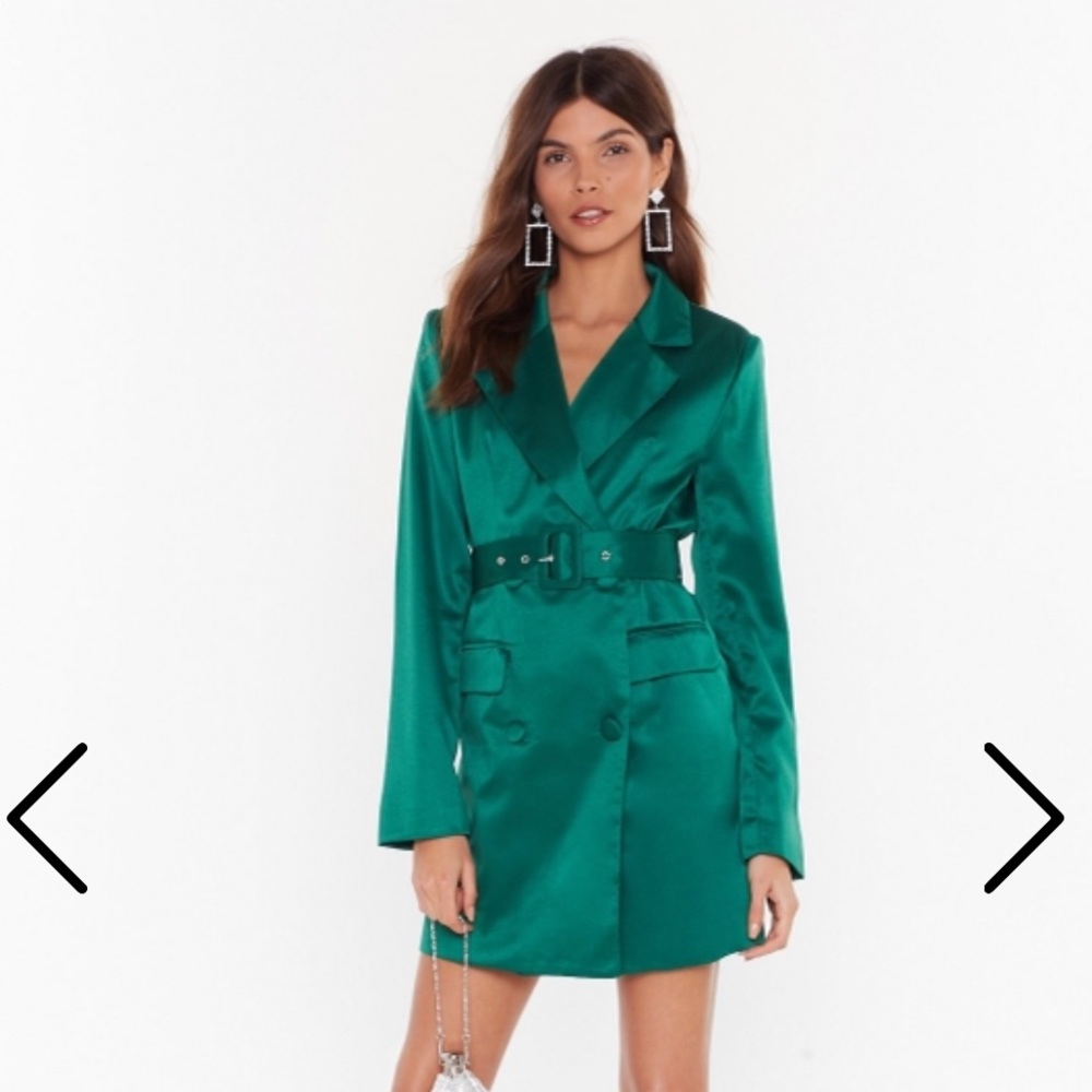 Nasty Gal Satin Blazer Dress